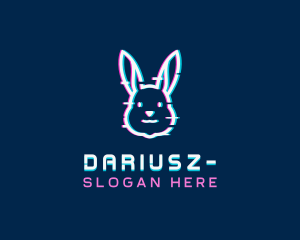 Bunny - Tech Glitch Bunny logo design