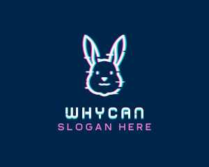 Streamer - Tech Glitch Bunny logo design