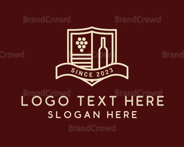 Grape Wine Drink Logo