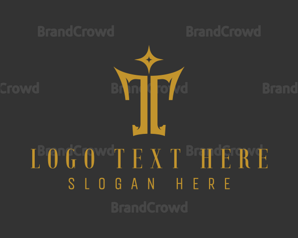 Luxury Sparkle Letter T Logo