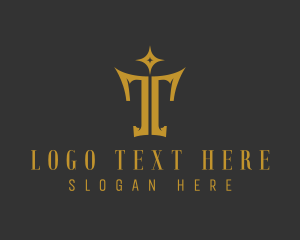 High End - Luxury Sparkle Letter T logo design