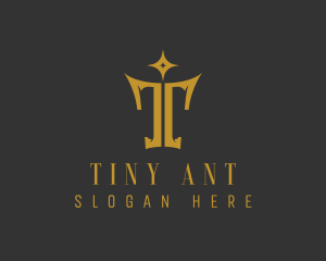 Luxury Sparkle Letter T logo design