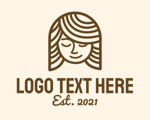 Female - Brown Beauty Salon logo design
