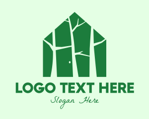 Home Property - Green Forest House logo design