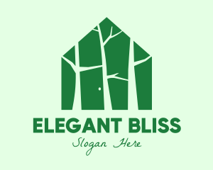 Forest - Green Forest House logo design