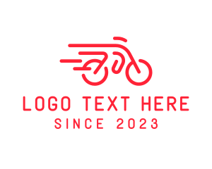 Blue Bike - Fast Bicycle Bike Motorbike logo design