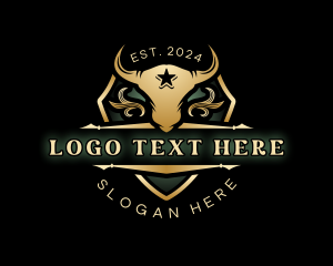 Cow - Bull Ranch Bar logo design