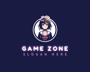 Anime Japanese Girl logo design