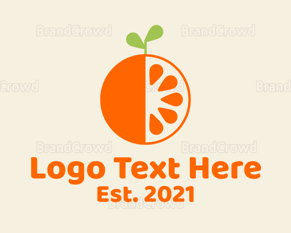 Fresh Orange Fruit Logo