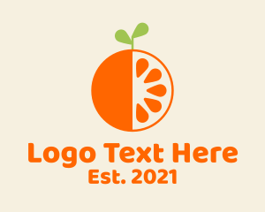 Peel - Fresh Orange Fruit logo design