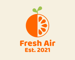 Fresh Orange Fruit  logo design