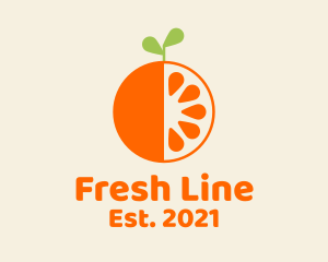 Fresh Orange Fruit  logo design