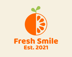 Fresh Orange Fruit  logo design