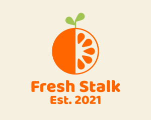 Fresh Orange Fruit  logo design