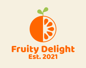 Fruity - Fresh Orange Fruit logo design