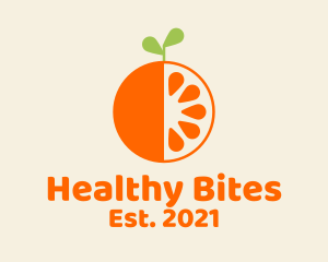 Fresh Orange Fruit  logo design