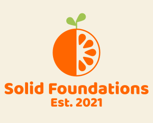 Juice - Fresh Orange Fruit logo design
