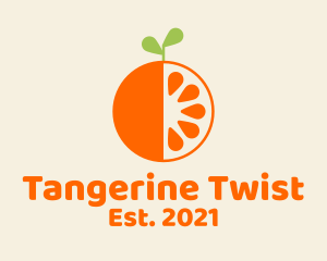 Tangerine - Fresh Orange Fruit logo design