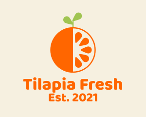 Fresh Orange Fruit  logo design