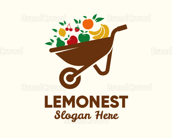 Healthy Fruit Wheelbarrow Logo