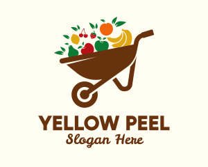 Banana - Healthy Fruit Wheelbarrow logo design