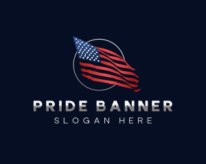 American National Flag logo design