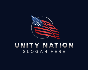 American National Flag logo design