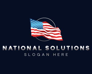 American National Flag logo design