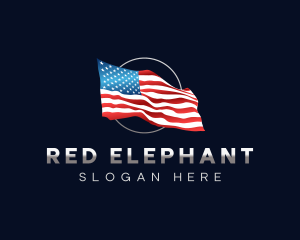 American National Flag logo design