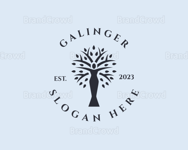 Elegant Female Tree Logo