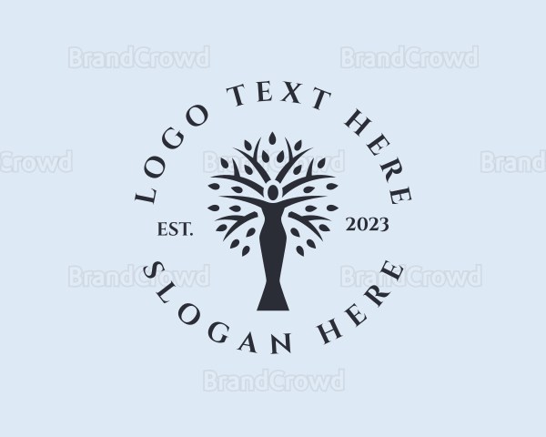 Elegant Female Tree Logo