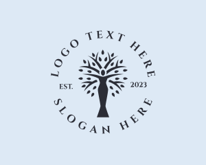 Spa - Elegant Female Tree logo design