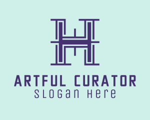 Serif Letter H logo design