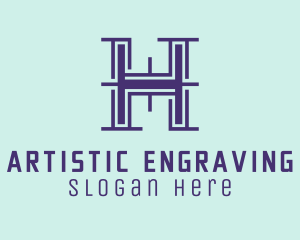 Serif Letter H logo design