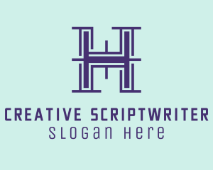 Serif Letter H logo design