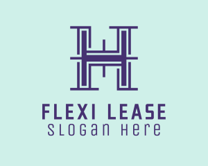 Serif Letter H logo design