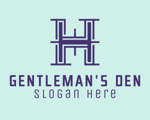 Serif Letter H logo design