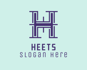 Serif Letter H logo design