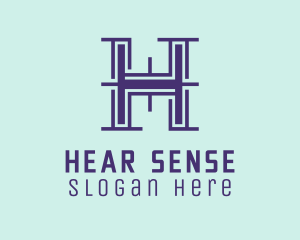 Serif Letter H logo design