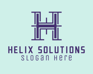 Serif Letter H logo design