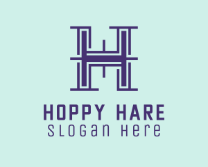 Serif Letter H logo design