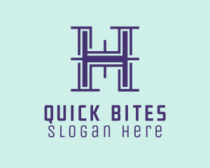 Serif Letter H logo design