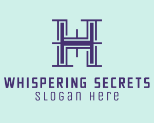 Serif Letter H logo design