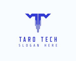 Digital Tech Letter T logo design