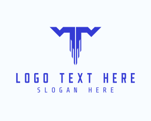 Company - Digital Tech Letter T logo design