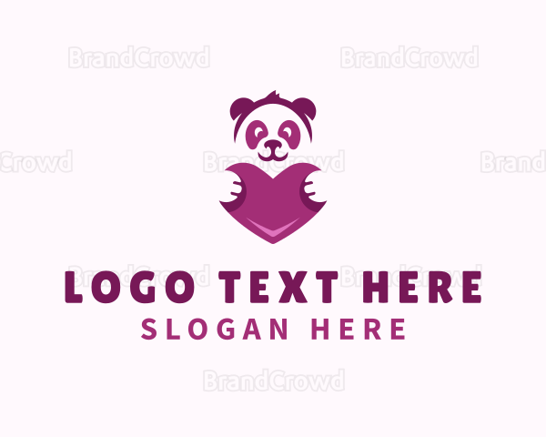 Panda Bear Heart Logo