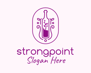 Wine Bottle Plant Logo