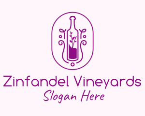 Wine Bottle Plant logo design