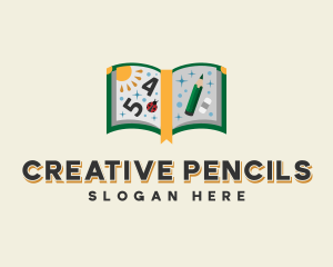 Kindergarten Learning Book logo design