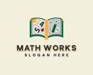 Math - Kindergarten Learning Book logo design